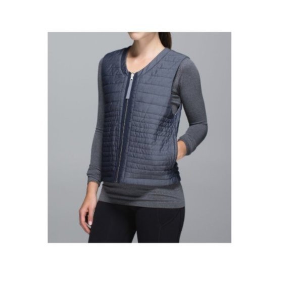 Lululemon Light  & Bright Vest Inkwell  Silver - Picture 1 of 15